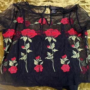 Mesh short sleeve top